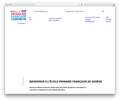 EPFG theme WordPress - ecole-francaise-geneve.ch