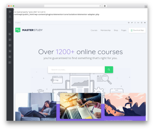 Masterstudy elementor widgets WordPress plugin - onlineplc.org