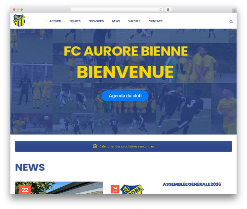 WordPress theme Splash - fcaurore.ch