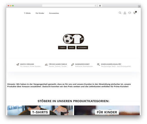 WordPress theme Supro - fussballshirt.at