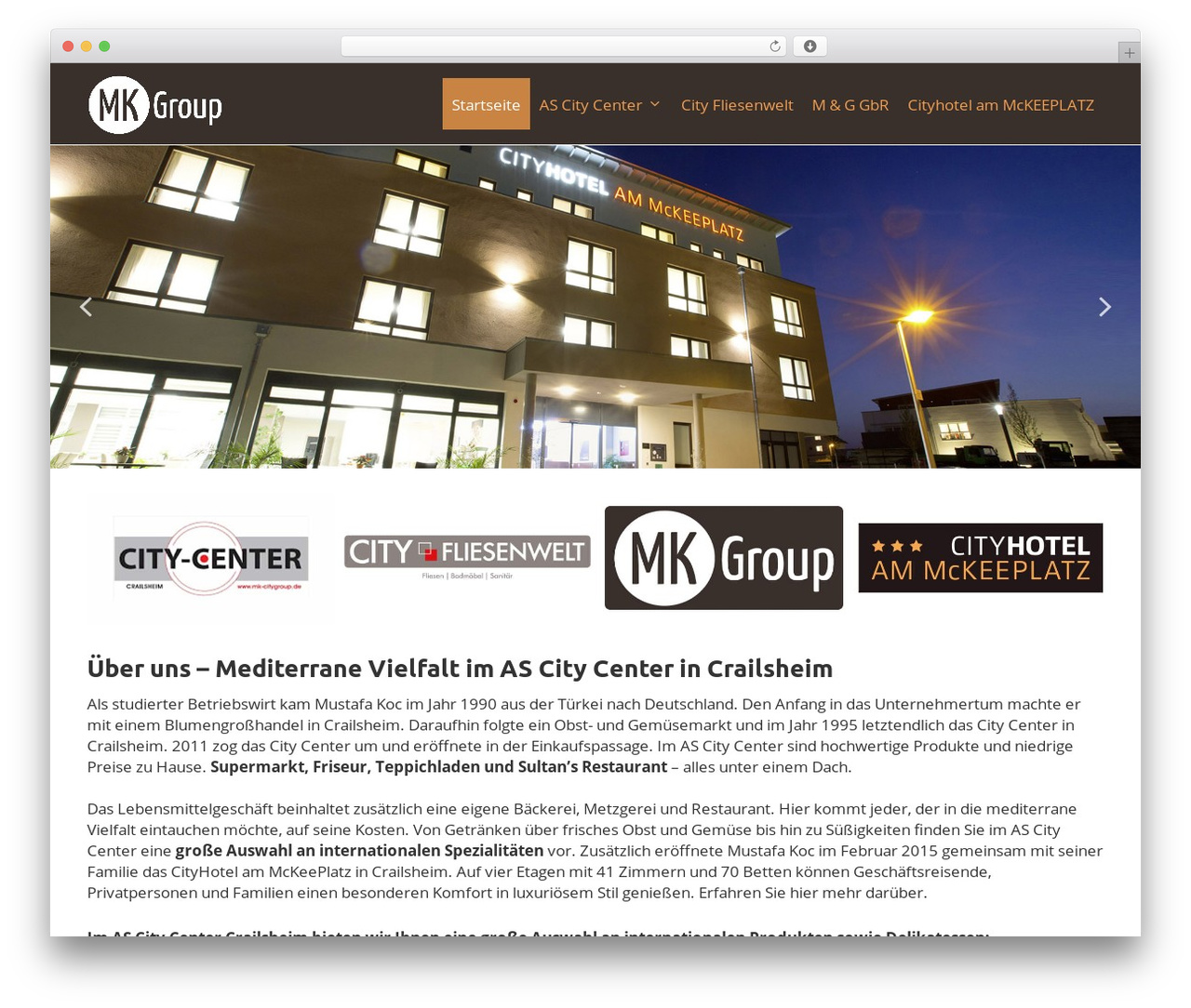 50 WordPress theme - mk-citygroup.de