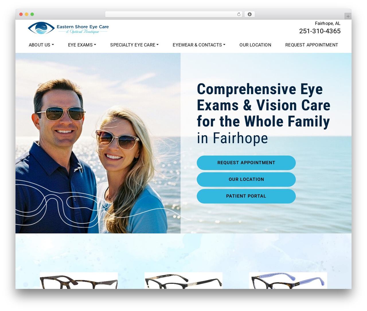 UnderStrap WordPress theme - easternshoreeyecare.com