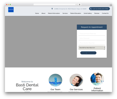DoctorGenius Framework theme WordPress - missionviejosmile.com