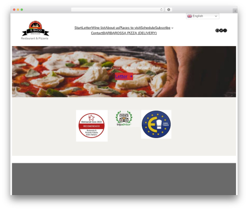 Ona best restaurant WordPress theme - restauranteilbacio.com