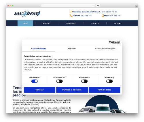 Theme WordPress Hello Elementor - van4rent-alquiler-furgonetas.es