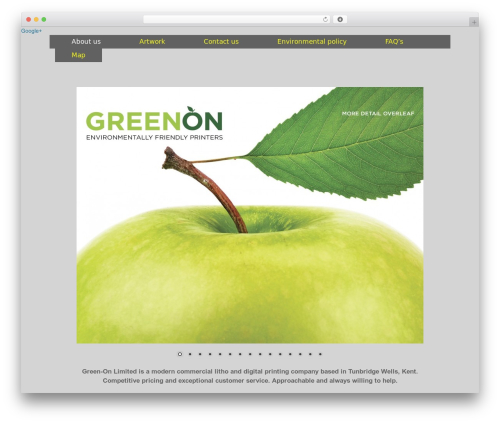 WordPress theme Catalyst - greenonlimited.com