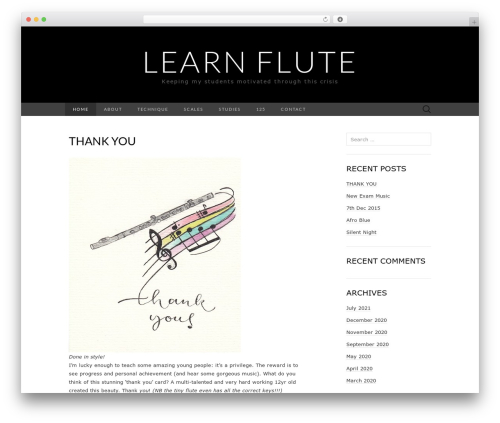 WordPress theme Suits - learn-flute.com
