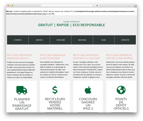 cherry WordPress theme - recyclage-medical.com