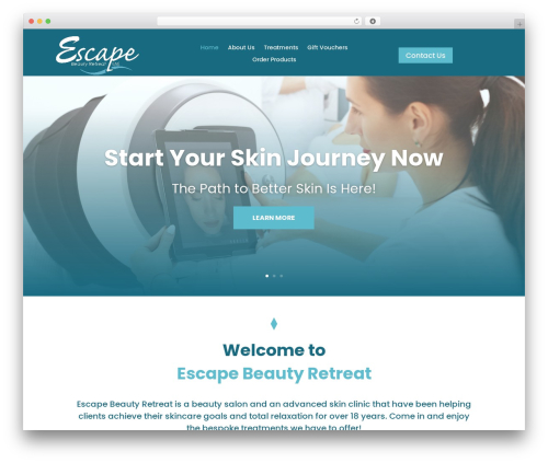 Divi WordPress theme - escapebeautyretreat.com