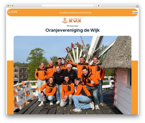 Frontis WordPress theme - oranjeverenigingdewijk.nl