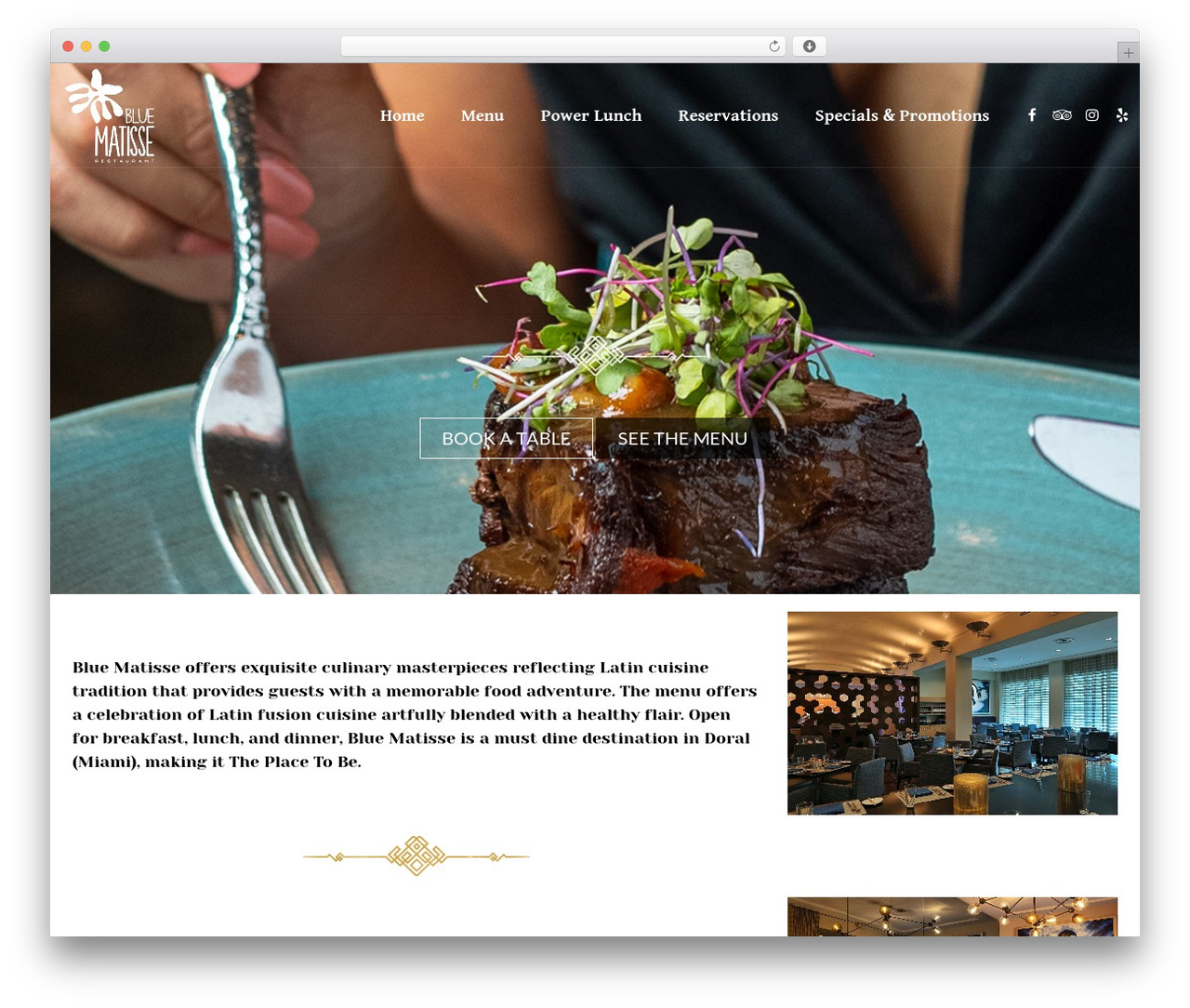 Lambda best restaurant WordPress theme - bluematissedoral.com