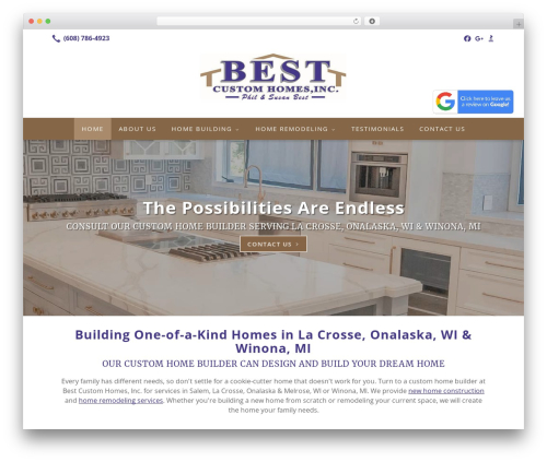 WordPress theme Beacon Theme - bestcustomhomesinc.com