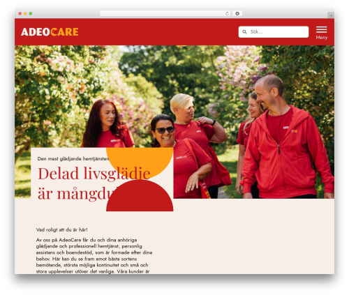 Bravo Theme WordPress theme - adeocare.se