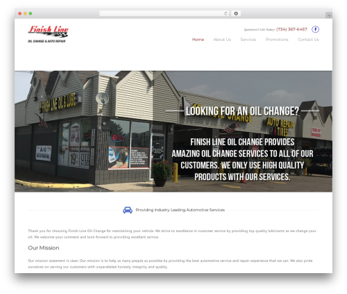 Welcome_tiles WordPress plugin - finishlineoilchange.com