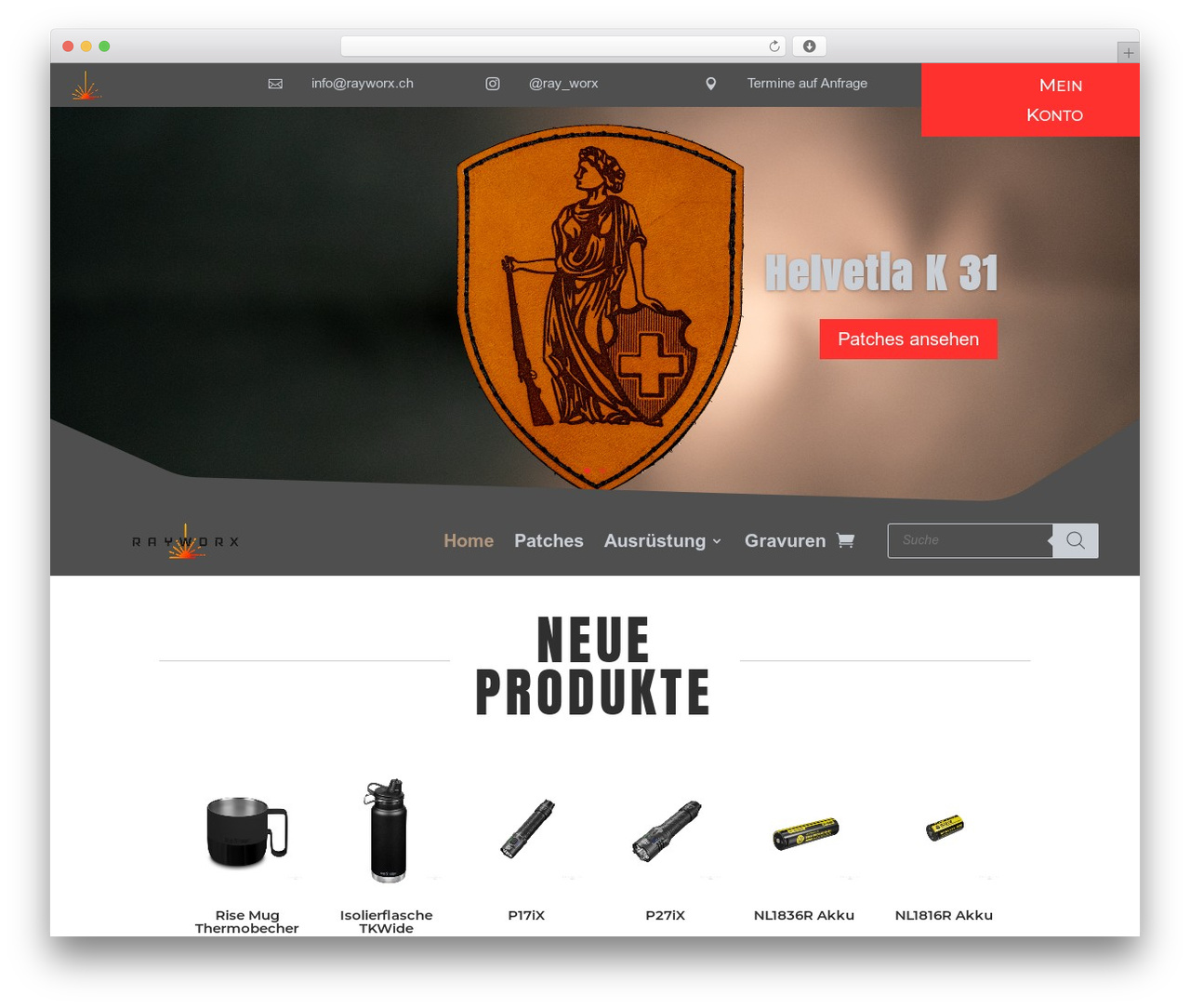 Divi WordPress theme - rayworx.ch
