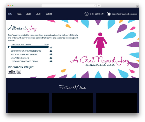 Genesis WordPress theme - agirlnamedjoey.com