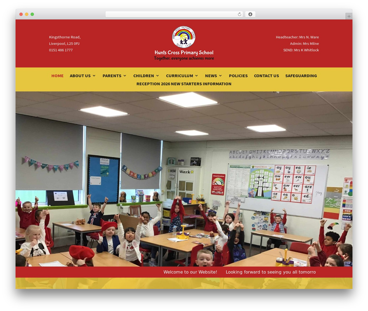 Divi theme WordPress - huntscrossprimaryschool.com