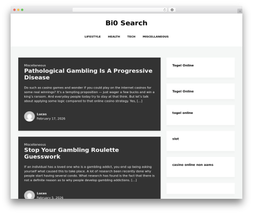 WordPress theme Ignites - bi0search.com