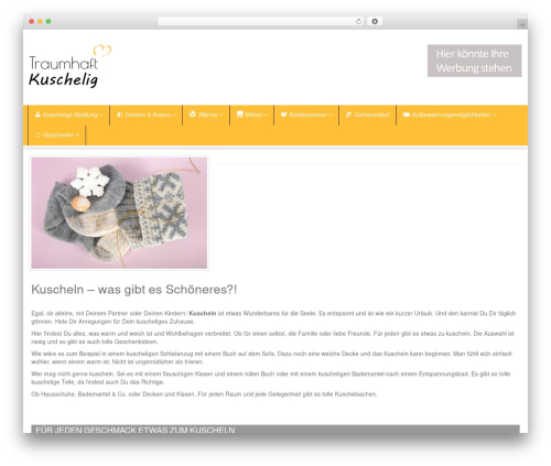 Affiliate-Theme WordPress theme - traumhaft-kuschelig.com