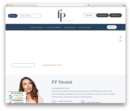 Custom Theme WordPress theme - fpdental.co.uk