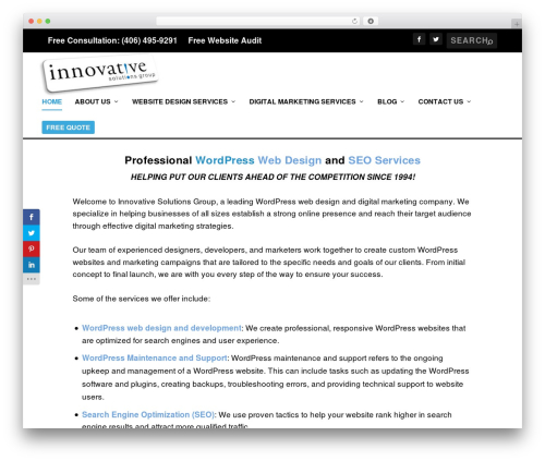 Extra WordPress theme - inovativhosting.com
