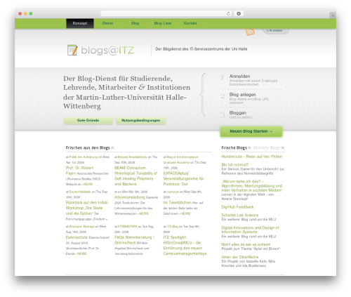 Theme WordPress Blogs@MLU Home Theme - blogs.urz.uni-halle.de