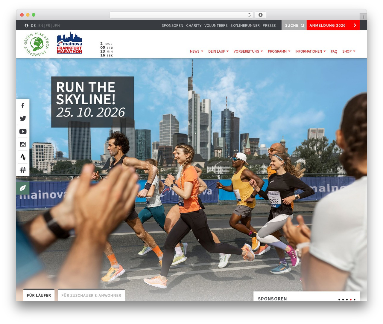 WordPress theme 360VIER Intern - frankfurt-marathon.com