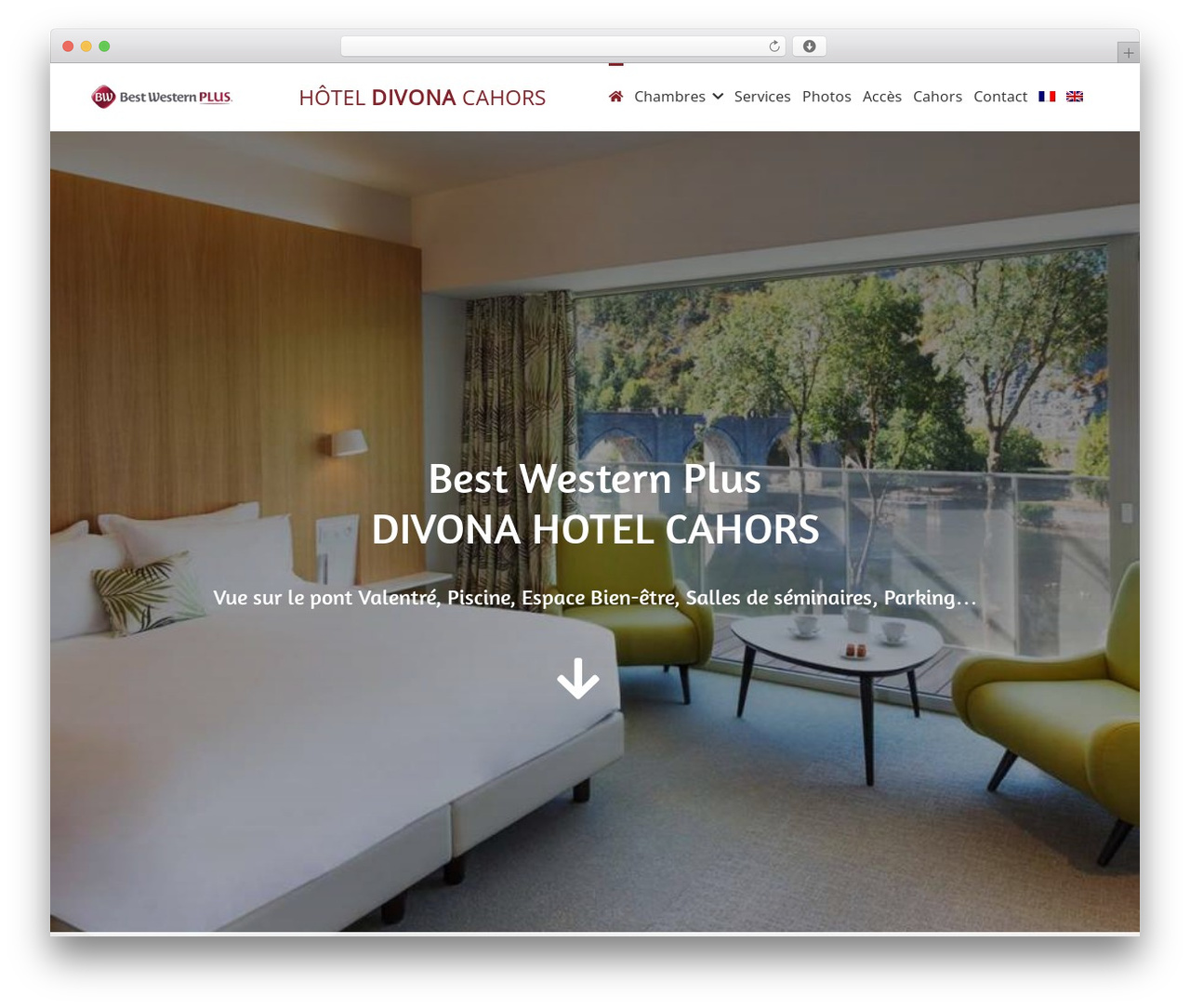 Avada theme WordPress - divona-hotel-cahors.com