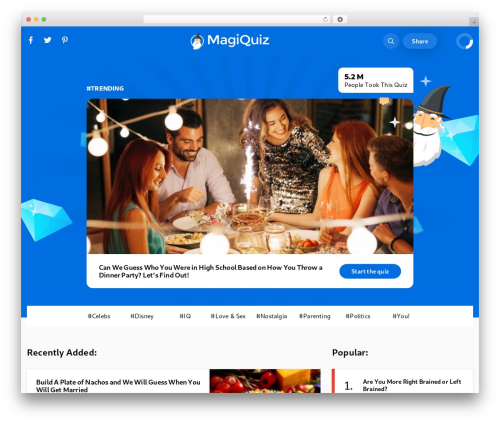 DevriX Starter WordPress page theme - magiquiz.com