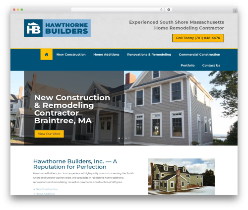 Divi WordPress theme - hawthornebuilders.com