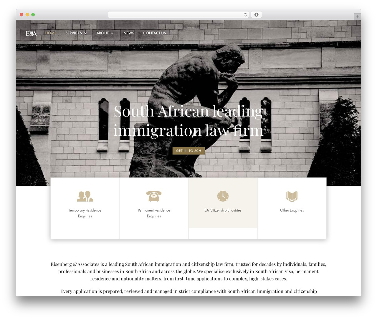 Divi WordPress theme - eisenberg.co.za