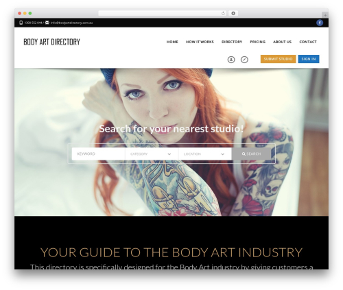 Javo Directory WordPress theme - tattoodirectory.com.au