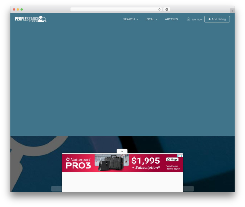 Listingpro WordPress theme - peoplesearchlinks.com
