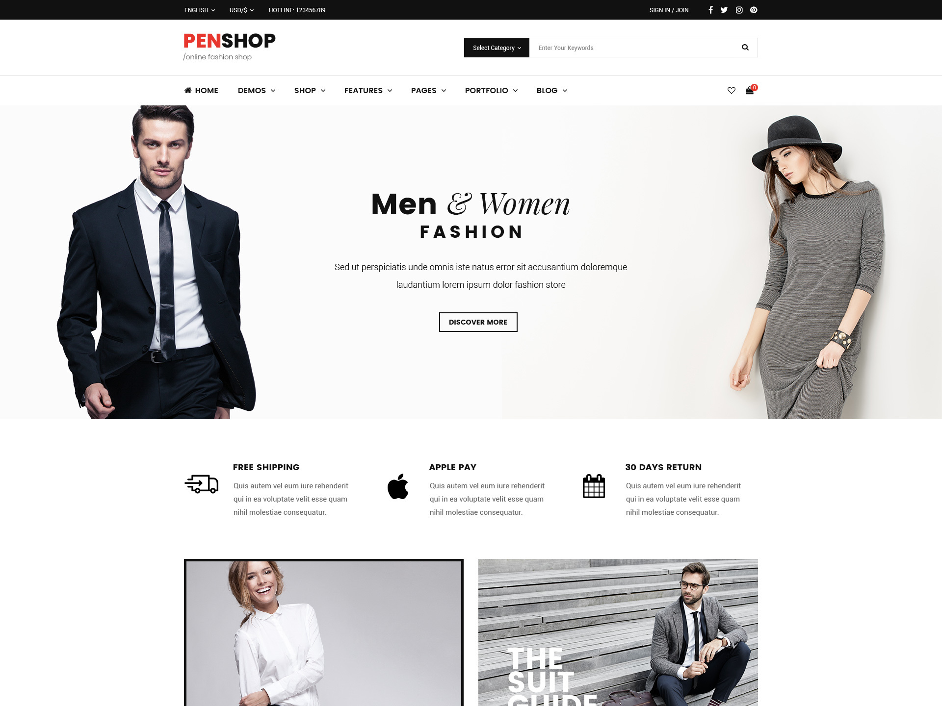 PenShop WordPress shop theme