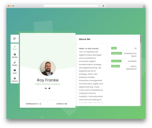 Ryancv plugin WordPress plugin - royfranke.ch
