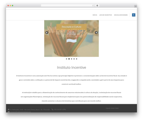Stylish WordPress theme - institutoincentive.org