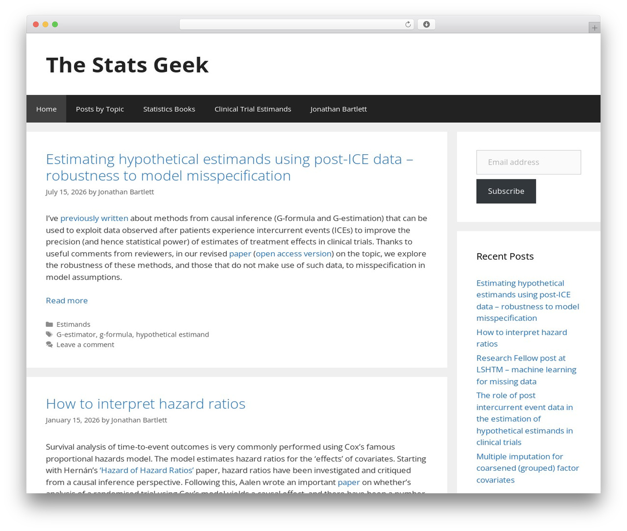 Theme WordPress GeneratePress - thestatsgeek.com