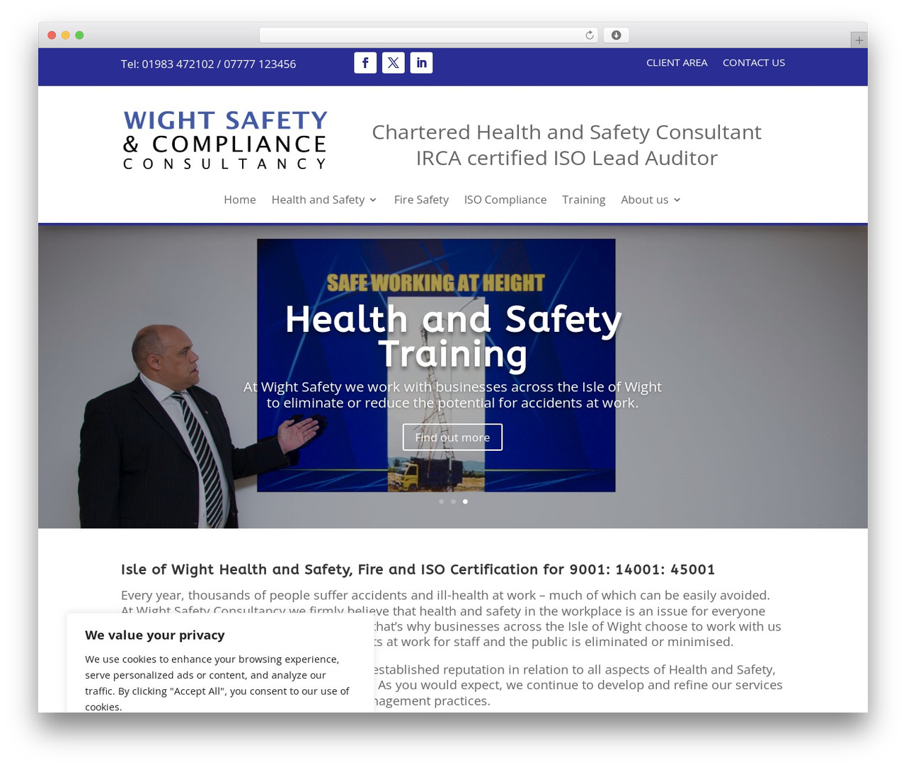 WordPress theme Divi - wightsafety.co.uk