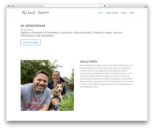 Divi WordPress theme - michaelnestor.com