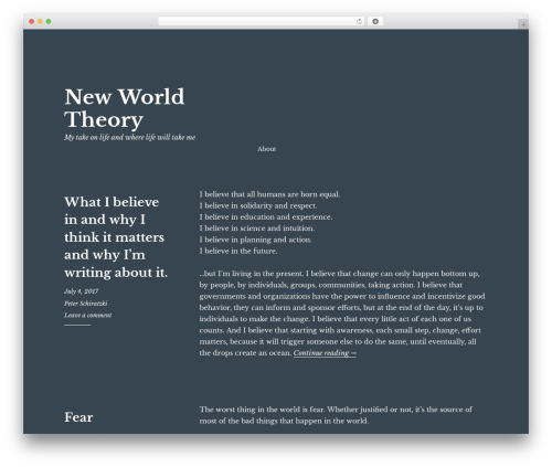 Libre WordPress theme - newworldtheory.com Libre WordPress theme - newworldtheory.com