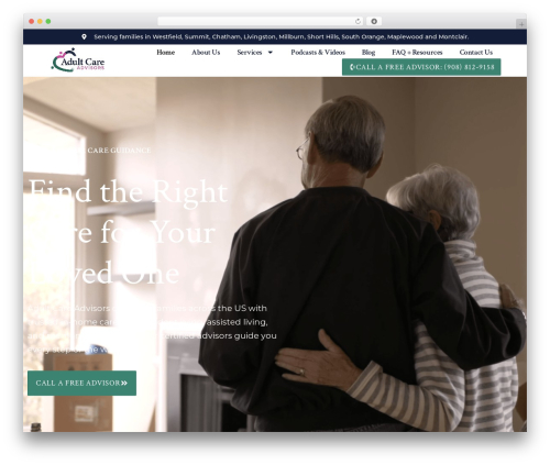 Midare top WordPress theme - adultcareadvisors.com