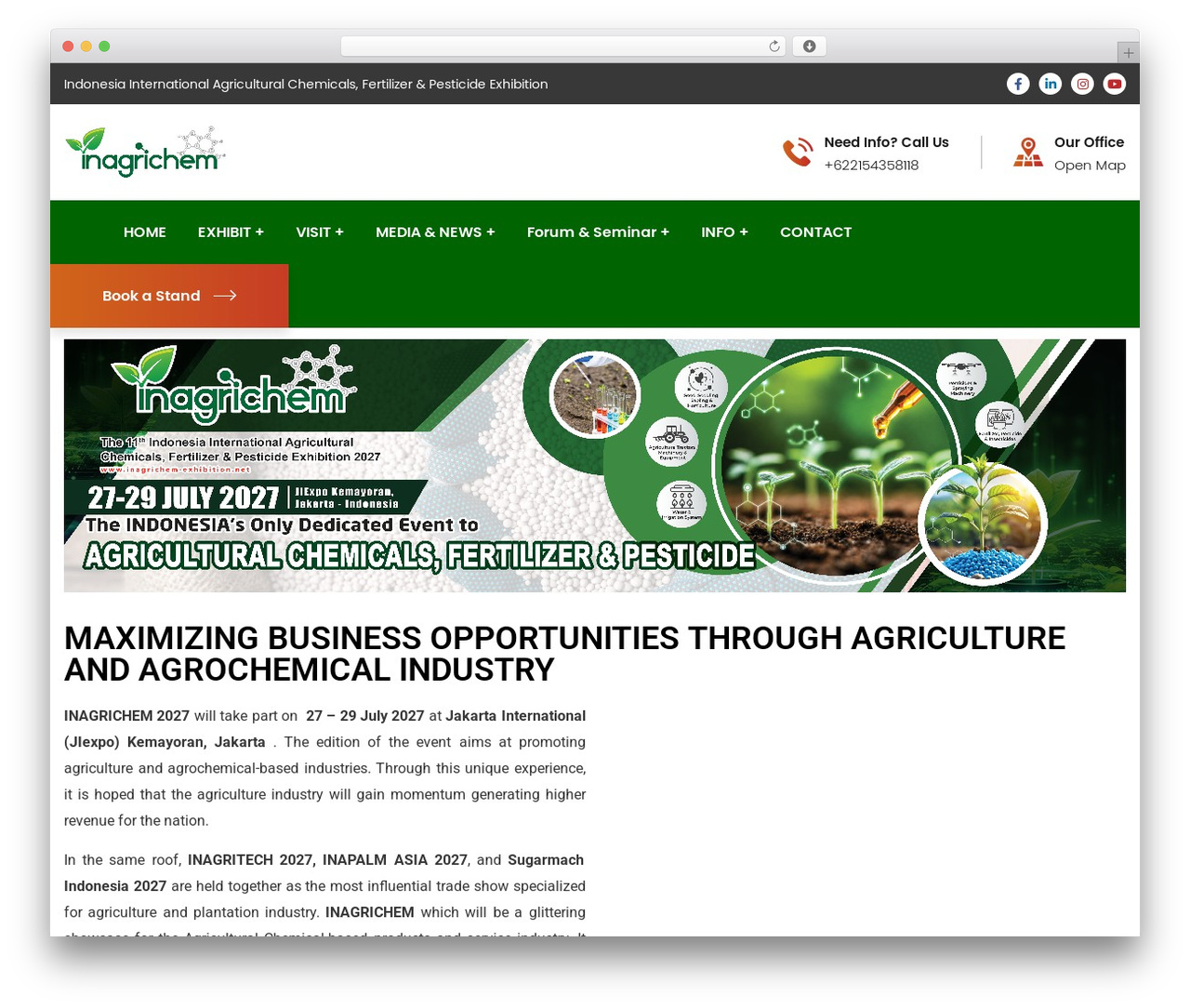 WordPress theme Inalight - inagrichem-exhibition.net