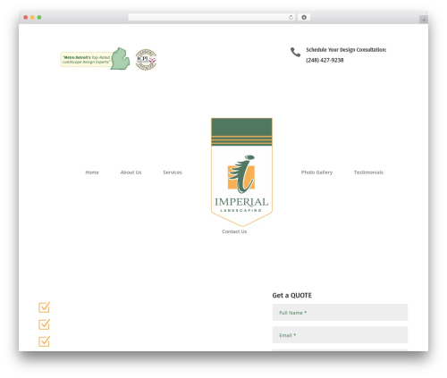 WordPress website theme Divi - imperiallandscapingmi.com