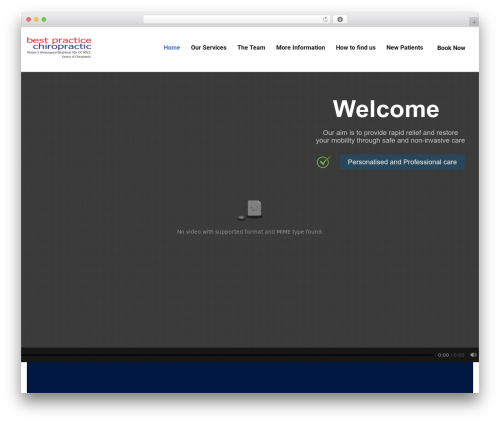 WordPress website theme Medilink - chiropractor-brighton.co.uk