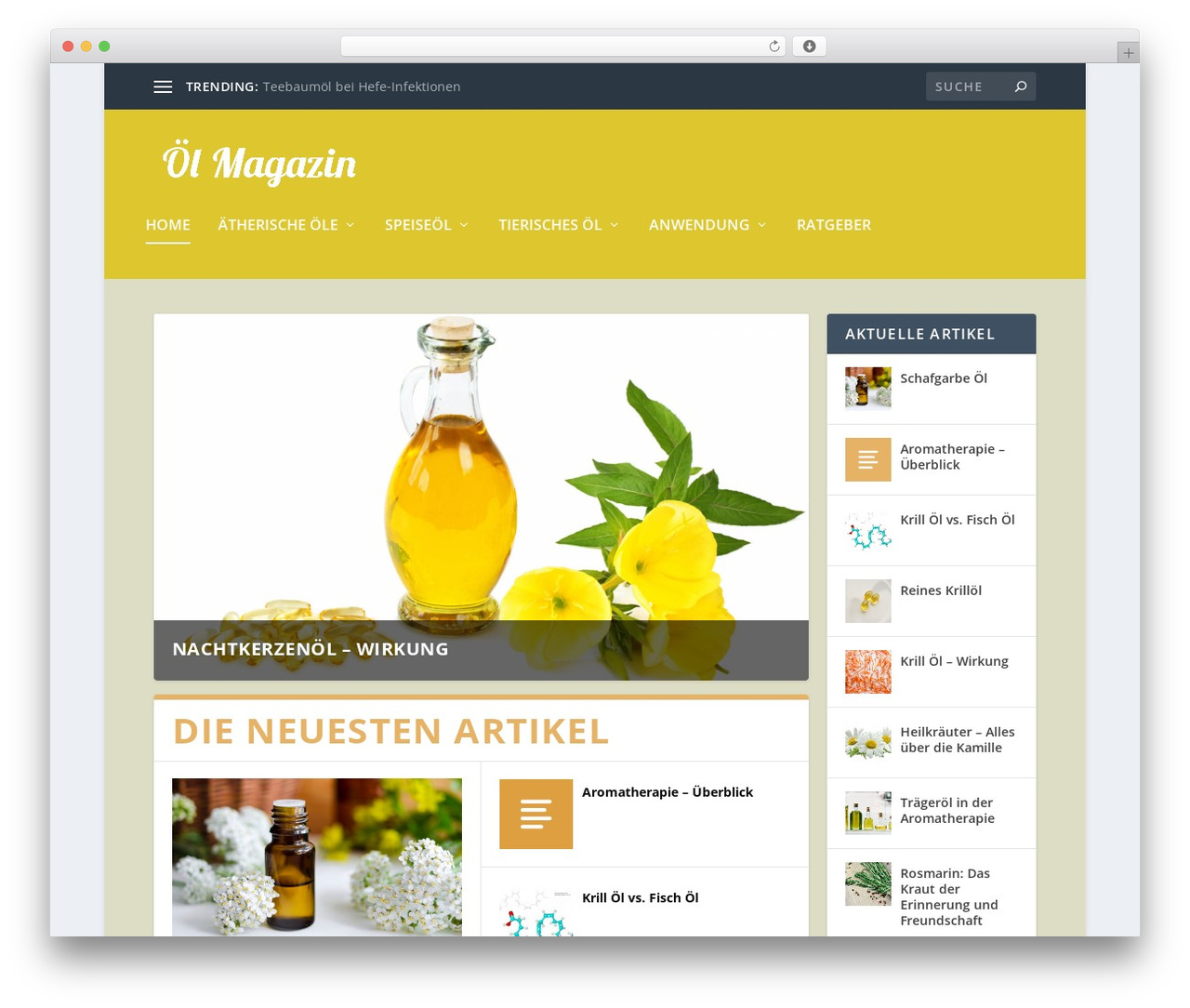 WP theme Extra - oel-magazin.de