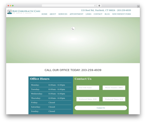 Baker WordPress store theme - reefchirocare.com