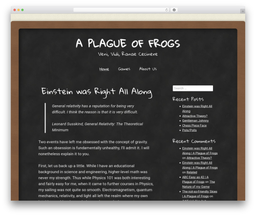 Chalkboard - WordPress.com theme WordPress - aplagueoffrogs.com