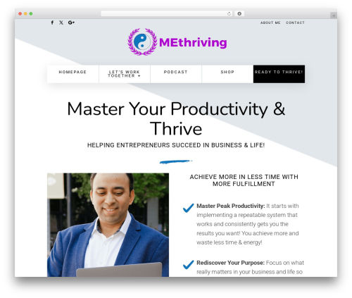 Divi WordPress theme - methriving.com