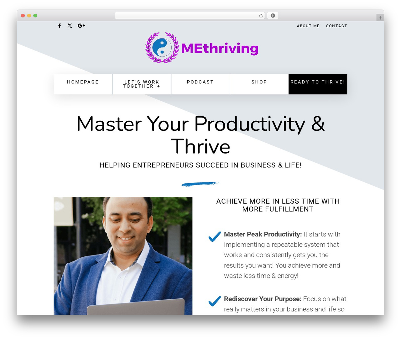 Divi WordPress theme - methriving.com