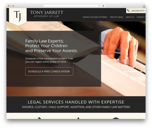 High Octane WordPress theme - jarrettlaw.com